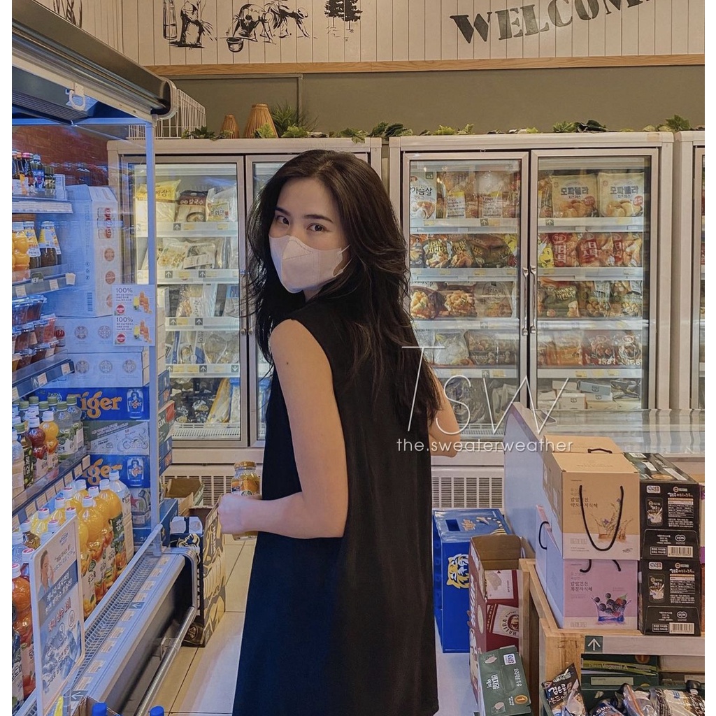 Váy Tanktop logo Icon Hình Con Bò 🎁 Nana's House - FREESHIP 🎁 Đầm ba lỗ form rộng, dáng suông, nữ tính | BigBuy360 - bigbuy360.vn