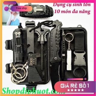 [SHOP SINH TỒN ] [ĐỒ SINH TỒN BÁN CHẠY ]Hộp sinh tồn SOS 9 Món Đi Phượt Rừng Núi