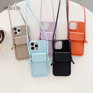 Solid leather soft phone case suitable for iPhone 15 14 Pro Max 13 11 12Pro Max phone case diagonal cross neck strap X XR XSMAX 7 8PLUS MINI protective case