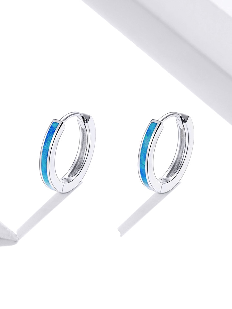 Hoa Tai Bamoer Bằng Bạc 925 Thiết Kế Đơn Giản Thanh Lịch Cho Nữ