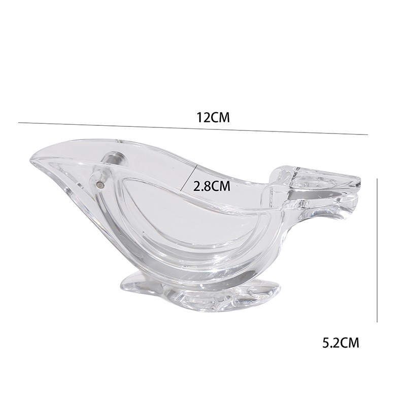 Acrylic Lemon Clip Manual Transparent Fruit Juicer Household Kitchen Gadget ABS Boat Juicer Fruit