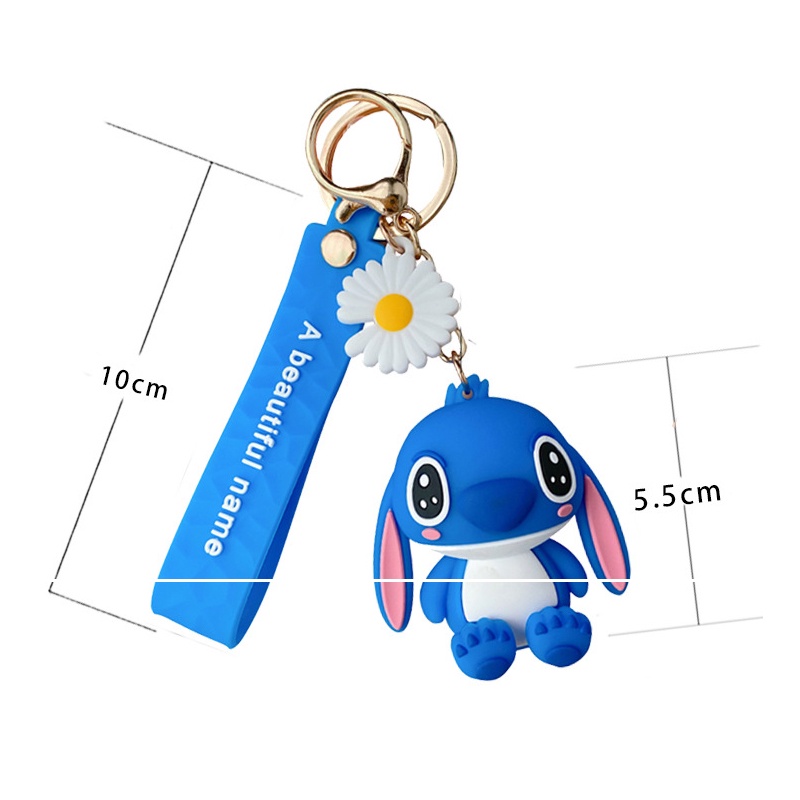 Dây Đeo Điện Thoại/Thẻ Tên/Thẻ ID Họa Tiết Stitch Hoạt Hình 3D