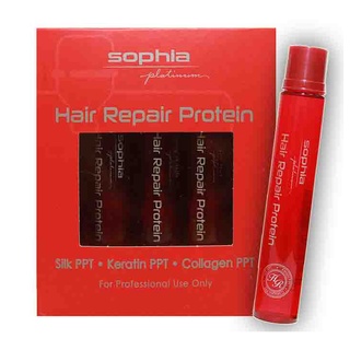 Huyết thanh phục hồi tóc hư nát Sophia Platinum Hair Repair Protein 13mlx10 ( thần dược)