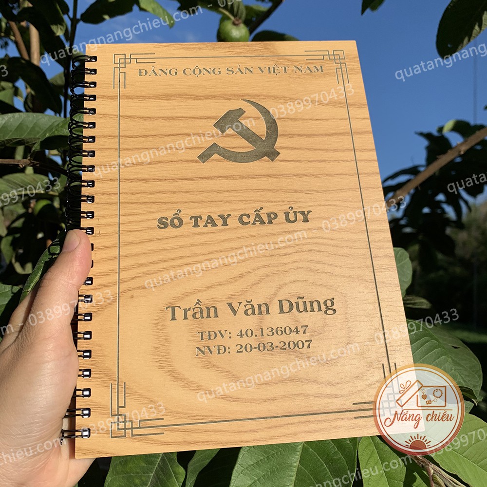 Sổ ghi chép văn bản khắc tia laze