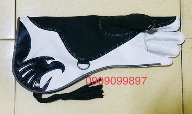 Găng tay da bò cao cấp 40cm 2 lớp da