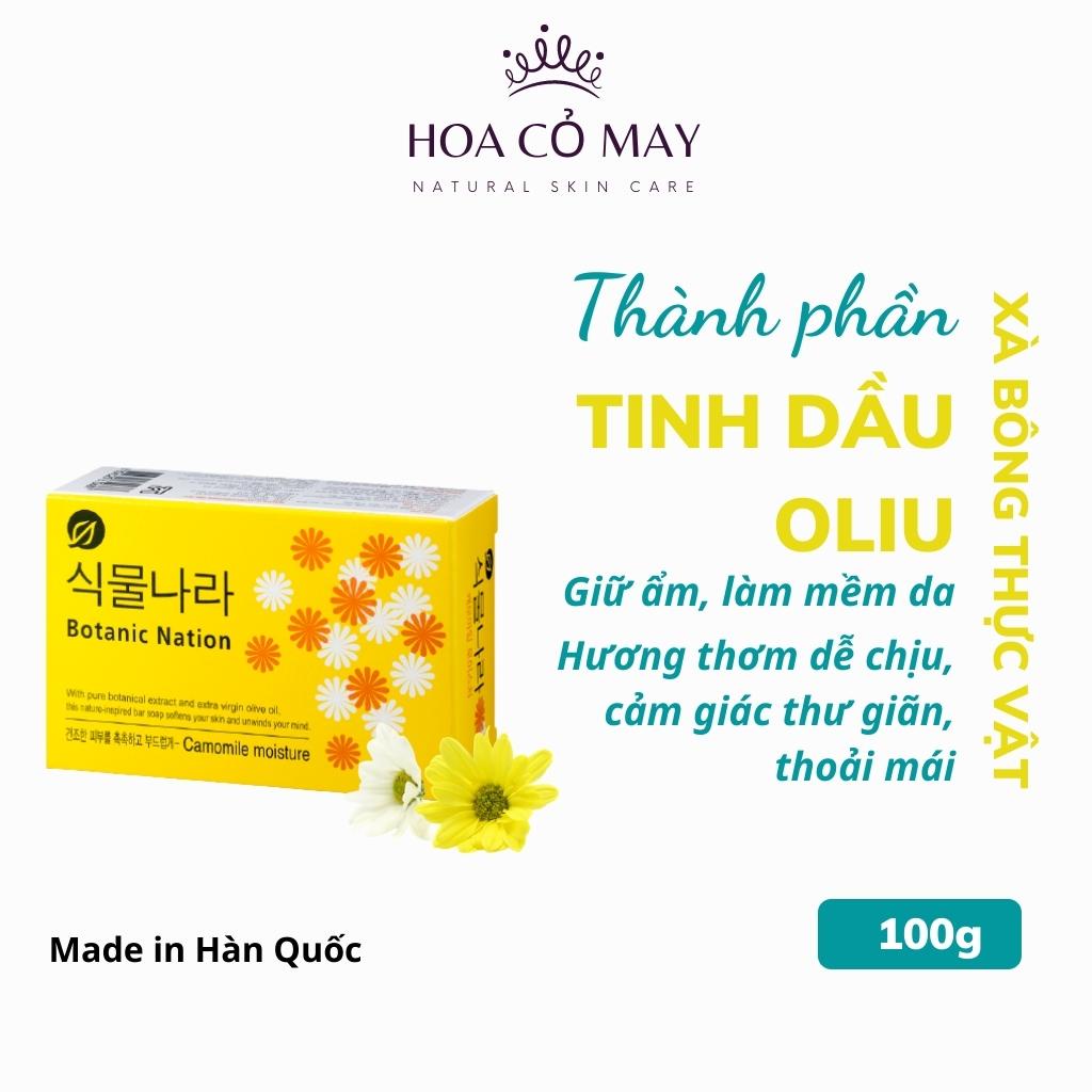 xà phòng tắm thảo dược thiên nhiên chiết xuất hoa cúc Hàn Quốc, xà phòng cục soap trắng da ngừa mụn | BigBuy360 - bigbuy360.vn