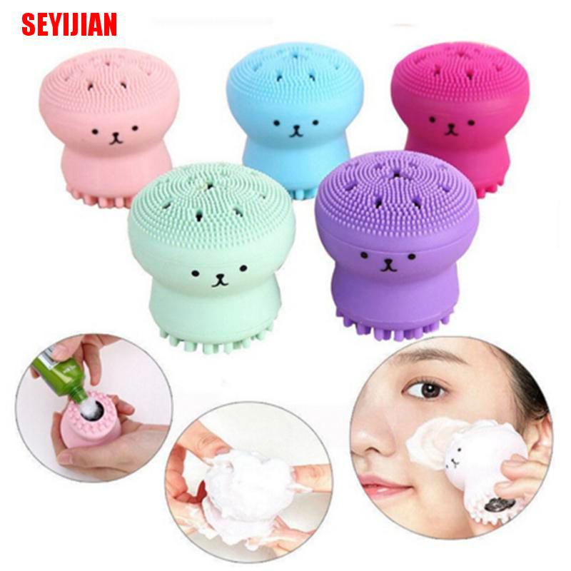 Miếng Rửa Mặt Silicone Hình Bạch Tuộc Nhỏ Xinh