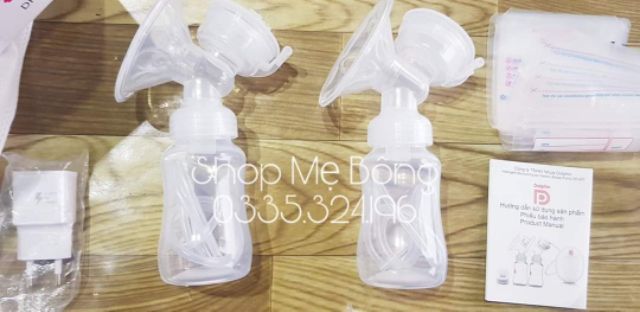 Máy hút sữa điện đôi 2in1 Dolphin (tặng 10 túi trữ sữa 150ml)