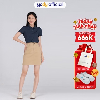 Chân váy YODY ôm kaki ngang đùi trẻ trung cá tính mềm mại co dãn CJN4062