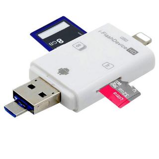 i-Flash Drive HD USB Micro SD Memory Card Reader Device For iOS & Android Device
