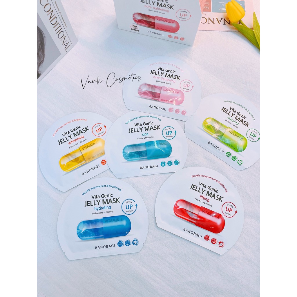 Hộp 10 miếng Mặt nạ Vita Genic Banobagi  Jelly Mask Hàn Quốc mẫu mới (chính hãng) - Vanh Cosmetics