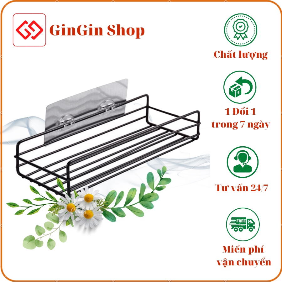 Kệ sắt treo tường, kệ dán tường nhà tắm đa năng, kệ để đồ nhà bếp bằng thép sơn tĩnh điện cao cấp