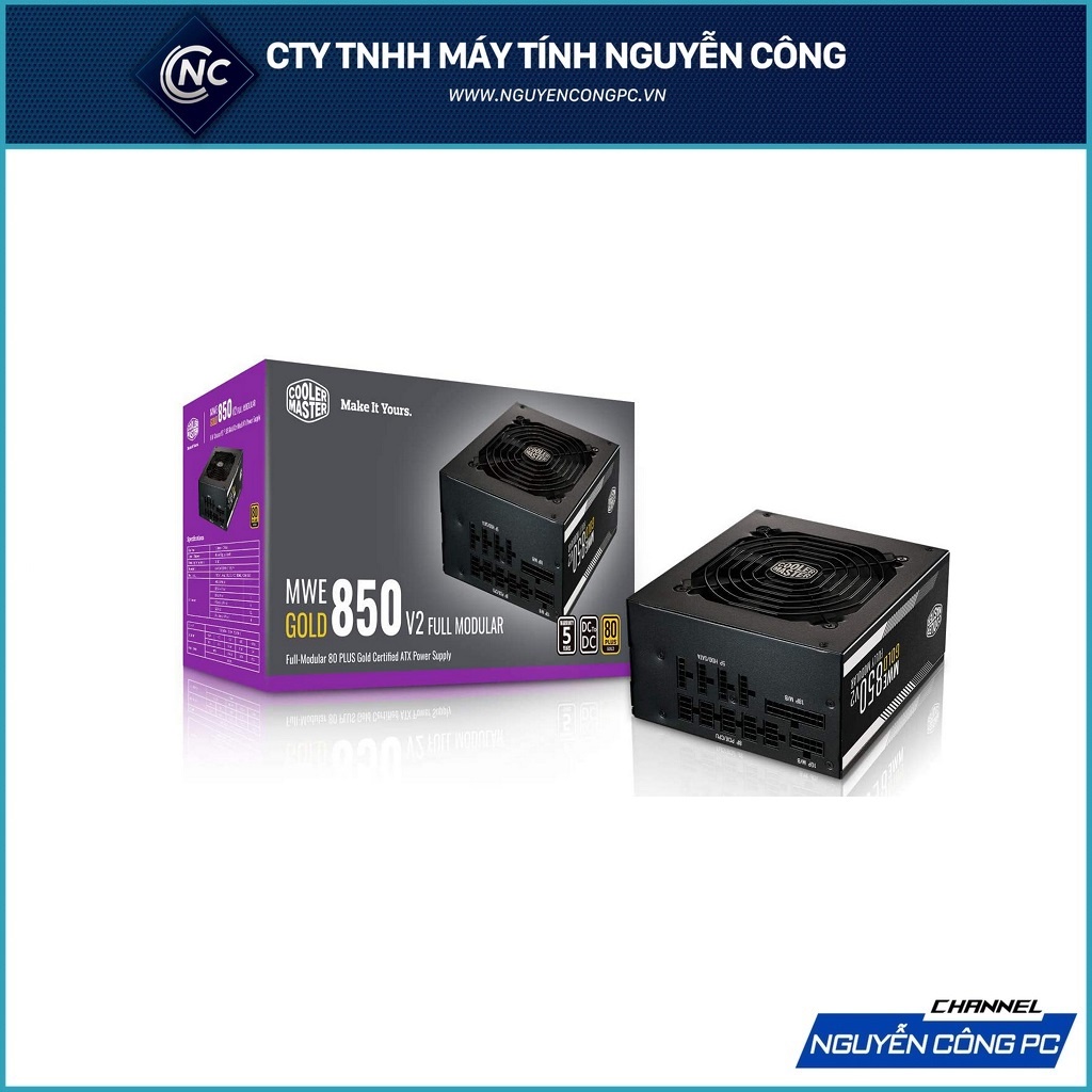 PSU Cooler Master MWE GOLD 850 V2 ( 850W/Màu Đen/Full Modular)