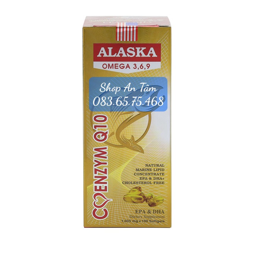 Dầu Cá Alaska Omega 3.6.9 Hộp 100 viên - Bổ Não, Tăng Cường Thị Lực, Giảm Nguy Cơ Mắc Bệnh Tim Mạch