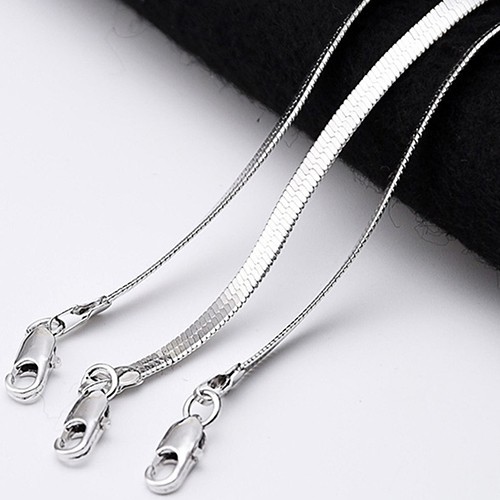 Vòng Cổ Choker Xương Cá Giả Da Rắn Bạc Trơn Đơn Giản Dùng Làm Quà Tặng Cho Nam Nữ