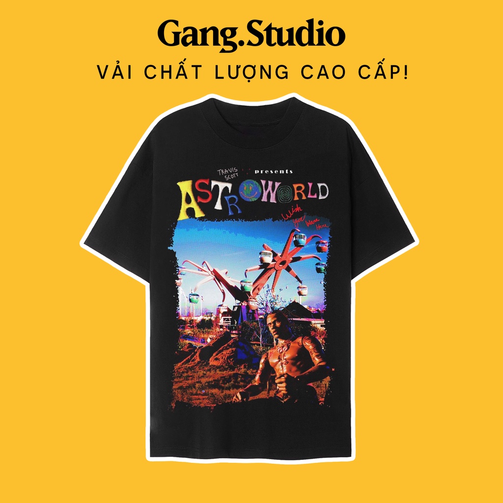 Áo Travis Scott Vintage Hiphop vải cao cấp phong cách nặng động, form siêu đẹp in hình Rapper Travis