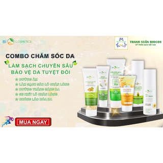 Combo chăm sóc da cơ bản biocos, dành cho chăm sóc da dầu mụn, sản phẩm chiết xuất từ thiên nhiên, an toàn cho da.