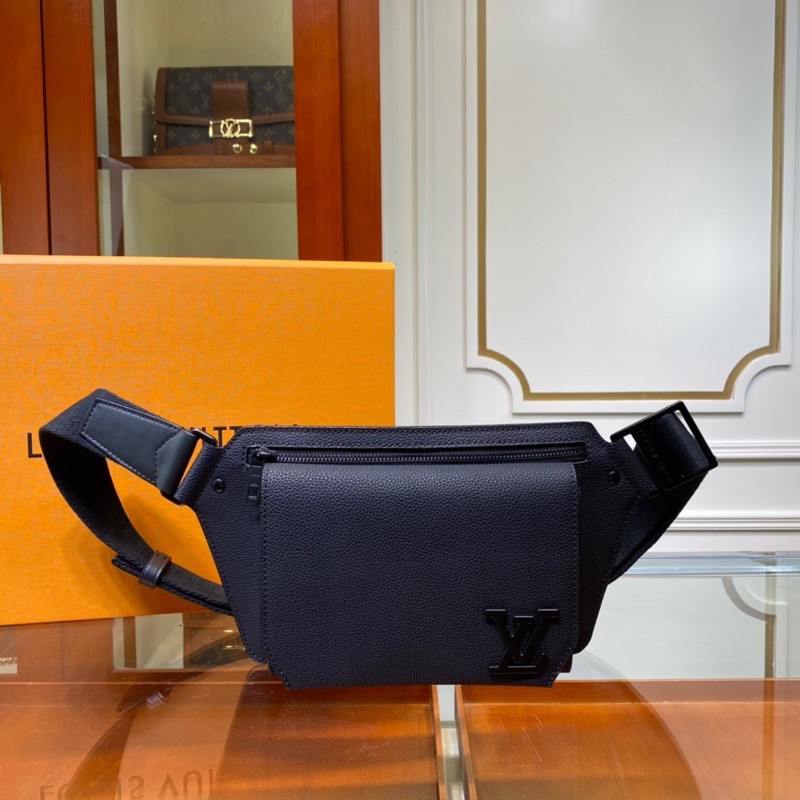 Túi đeo chéo/ túi bao tử cho nam Louis Vuitton Aerogram LV da thật cao cấp hàng vip 1-1
