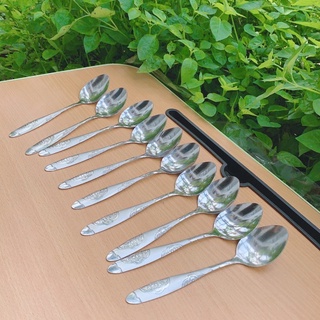 Thìa, muỗng inox ăn cơm, cháo loại dày , đầu tròn
