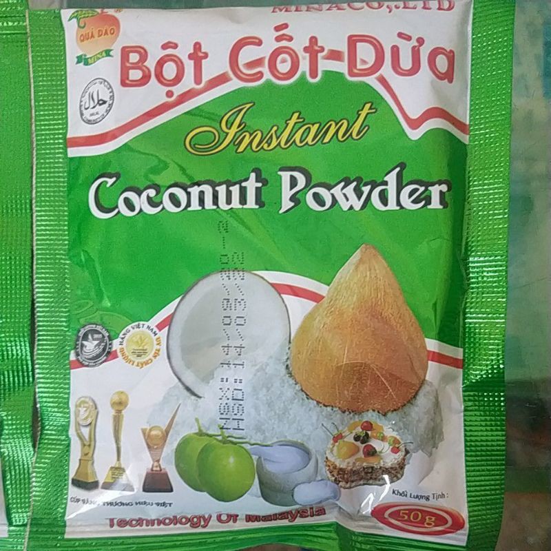 bột cốt dừa MiNa gói nhỏ 50g