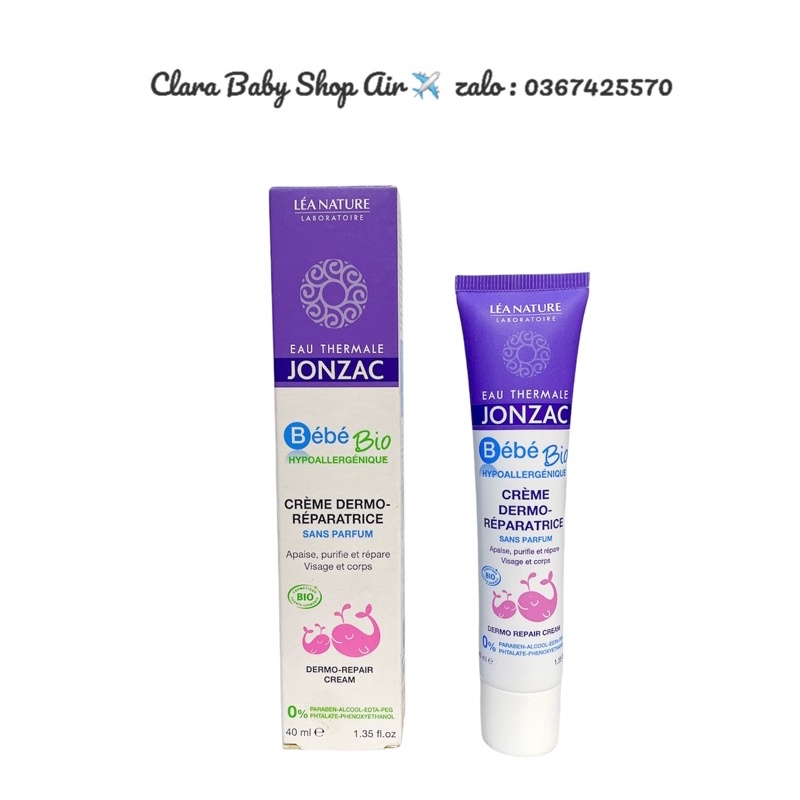 ( ✈️ Pháp) Kem dưỡng phục hồi da dị ứng Jonzac cho bé( 40ml)