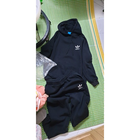 Bộ quần áo nỉ nam thể thao thiết kế nặng động, bộ adidas nam mùa đông vải dày dặn