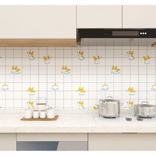 1 mét giấy dán tường và bếp mẫu chó corgi vàng khổ 60cm có keo sẵn