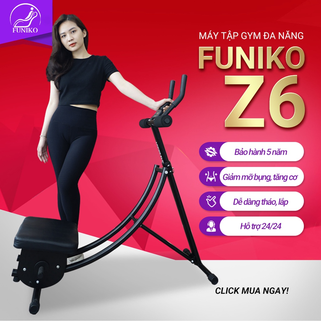 Máy tập gym đa năng,Thiết bị tập gym tại nhà Funiko Z6 hỗ trợ giảm mỡ tăng cơ hiệu quả