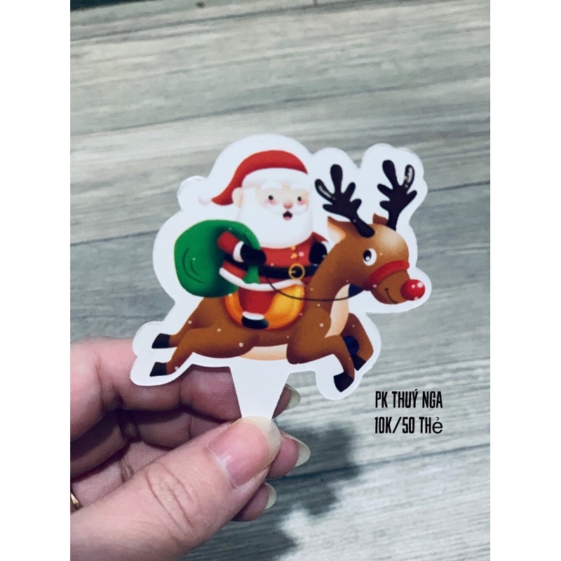 BỘ 50 THẺ CẮM CHỦ ĐỀ NOEL