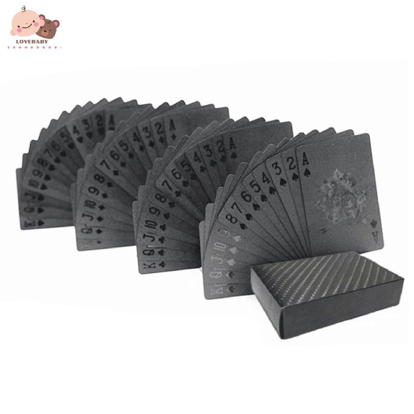 Set 54 lá bài tây nhựa PVC lá vàng chống thấm nước thời trang mới lạ làm bộ sưu tập