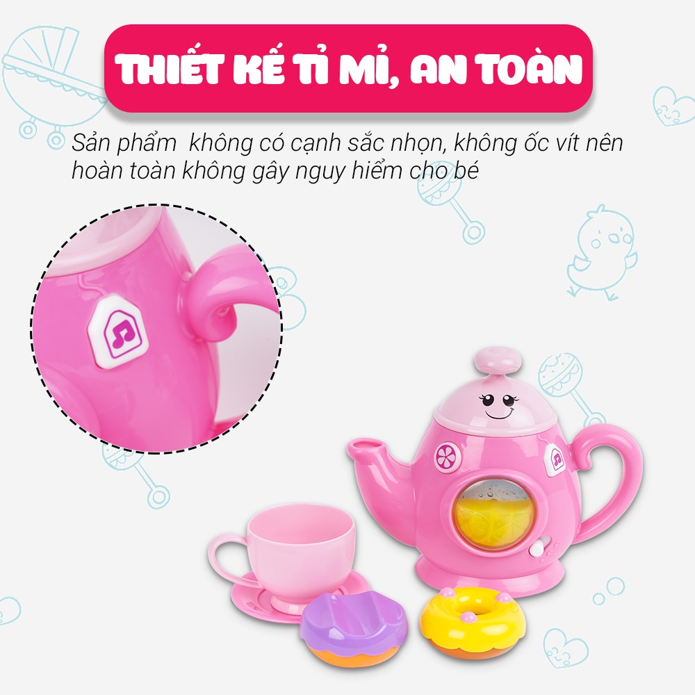 Đồ chơi nấu ăn cho bé - Set nhà bếp pha trà vui vẻ có nhạc Winfun 0754