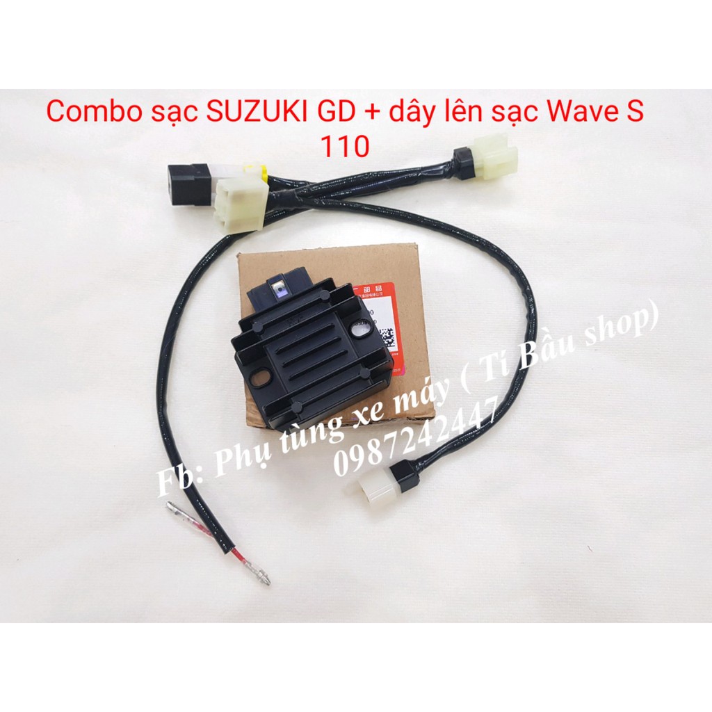 Combo Sạc SUZUKI HCE + dây lên sạc cho Wave S 110