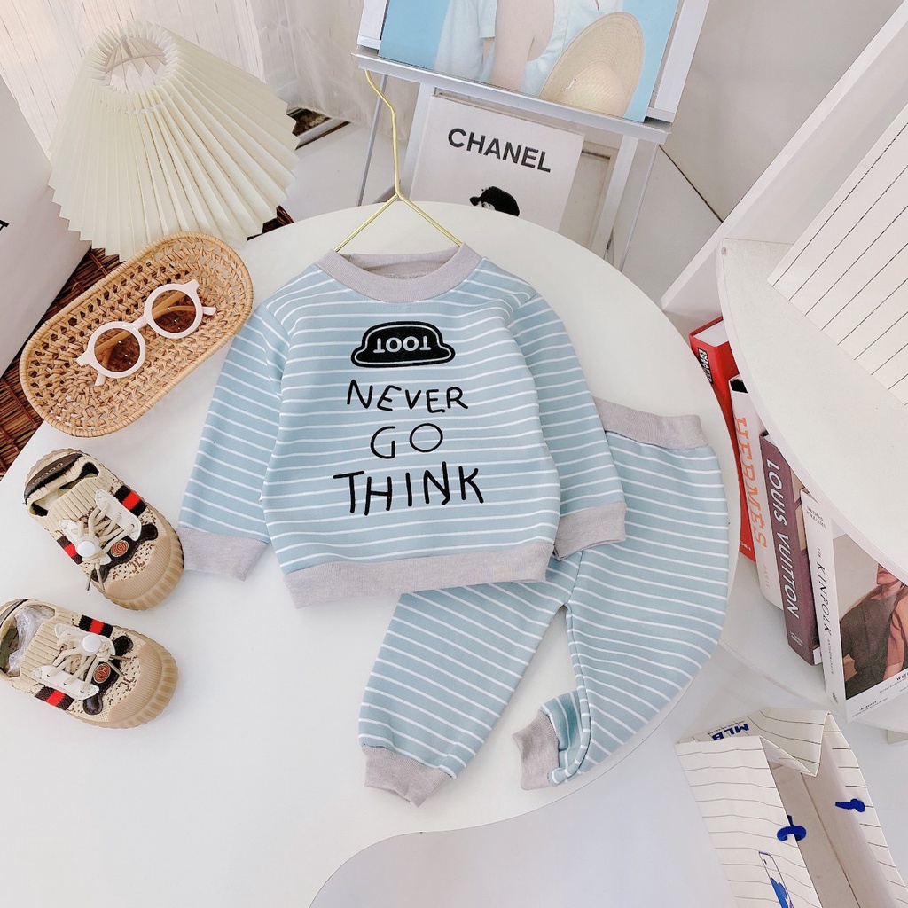 Bộ nỉ bông dài tay TOOT cho bé trai, bé gái 6-16kg