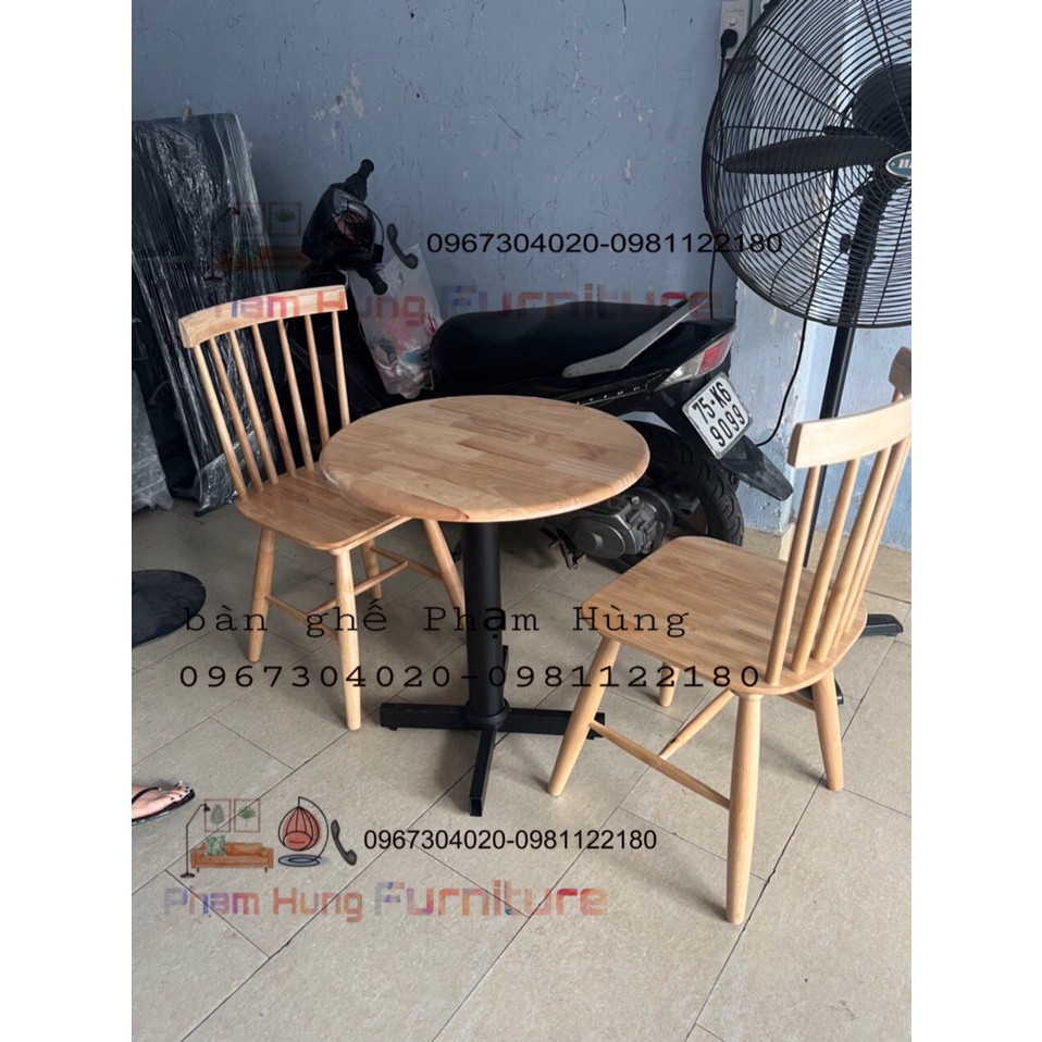 bộ bàn ghế gỗ cf trà sữa