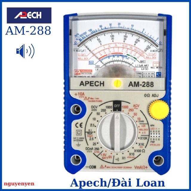 [Đài Loan] Đồng Hồ Đo VOM Vạn Năng Đa Năng Kim Apech AM-288 Chuẩn - Độ Chính Xác Cao - Kèm Bộ Que Đo