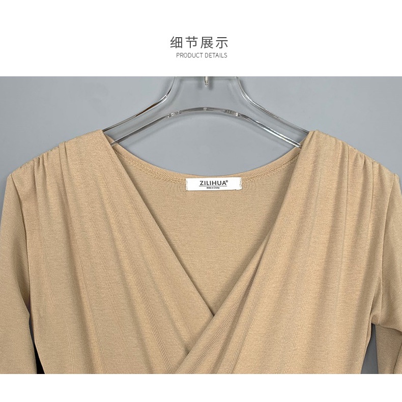 Đầm DUNEA tay dài cổ chữ V khoét sâu quyến rũ thời trang cho nữ