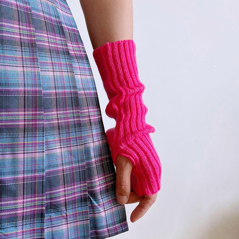 VANES1 Wrist Arm Warmers For Girls Men Streetwear Winter Arm Sleeve Halloween Half Finger Gloves