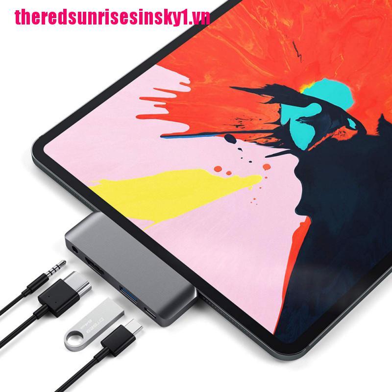 (3C) Giắc Chuyển Đổi Usb C Sang 3.5mm Tai Nghe 4k Hdmi Pd Dongle Cho Ipad Pro