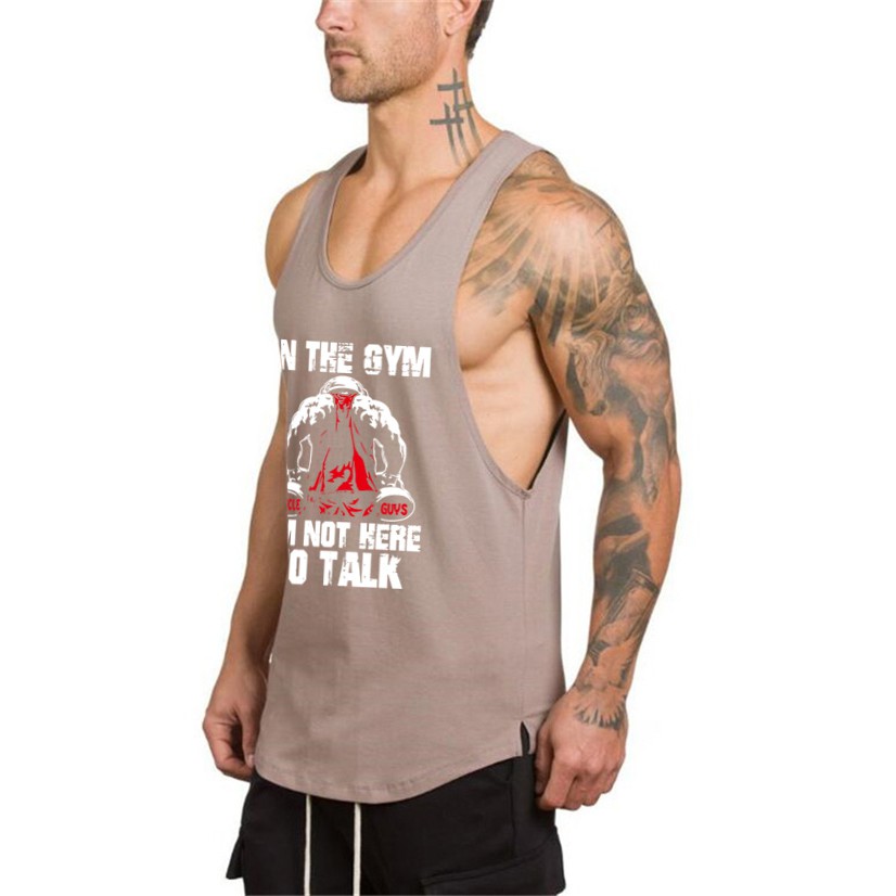 Áo thun cotton sát nách cổ V cho nam