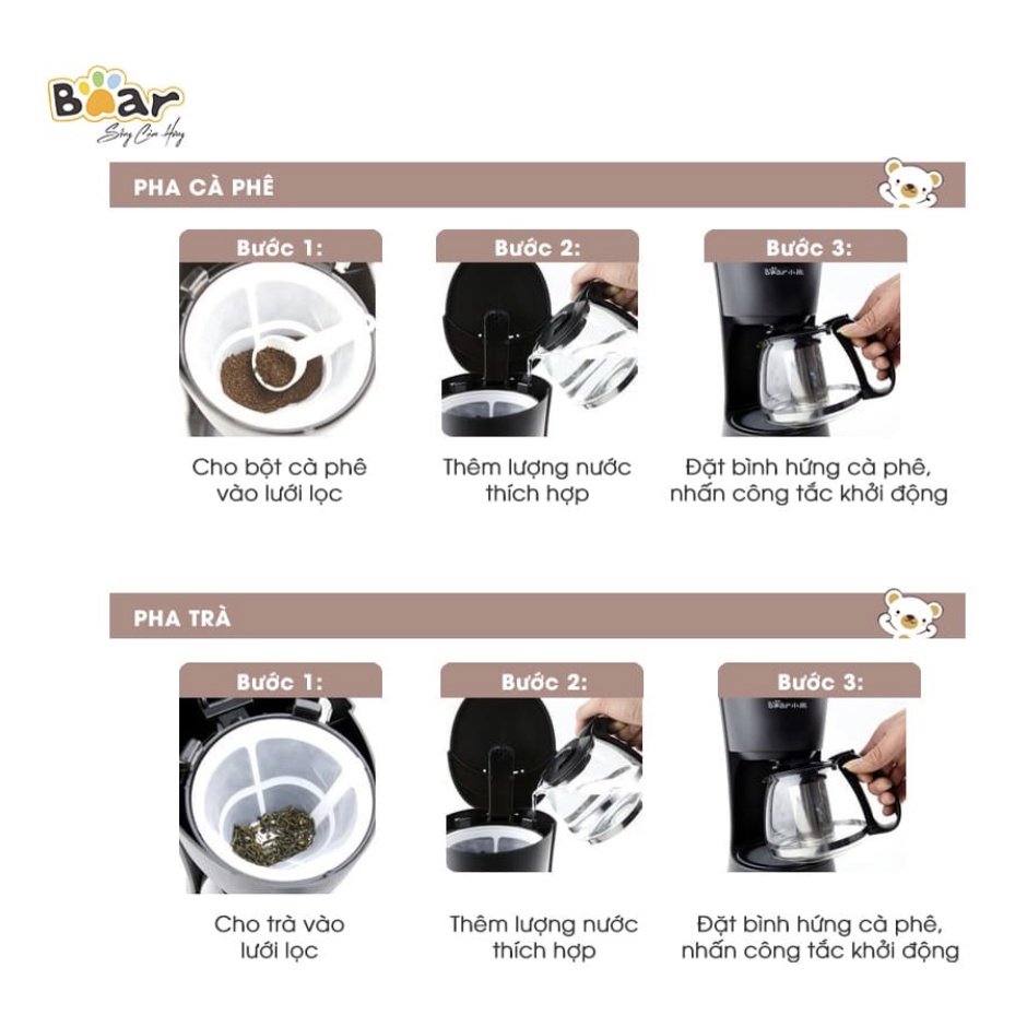 Máy pha cà phê mini Bear tích hợp công nghệ kiểm soát giữ trọn hương vị CF-B06V2
