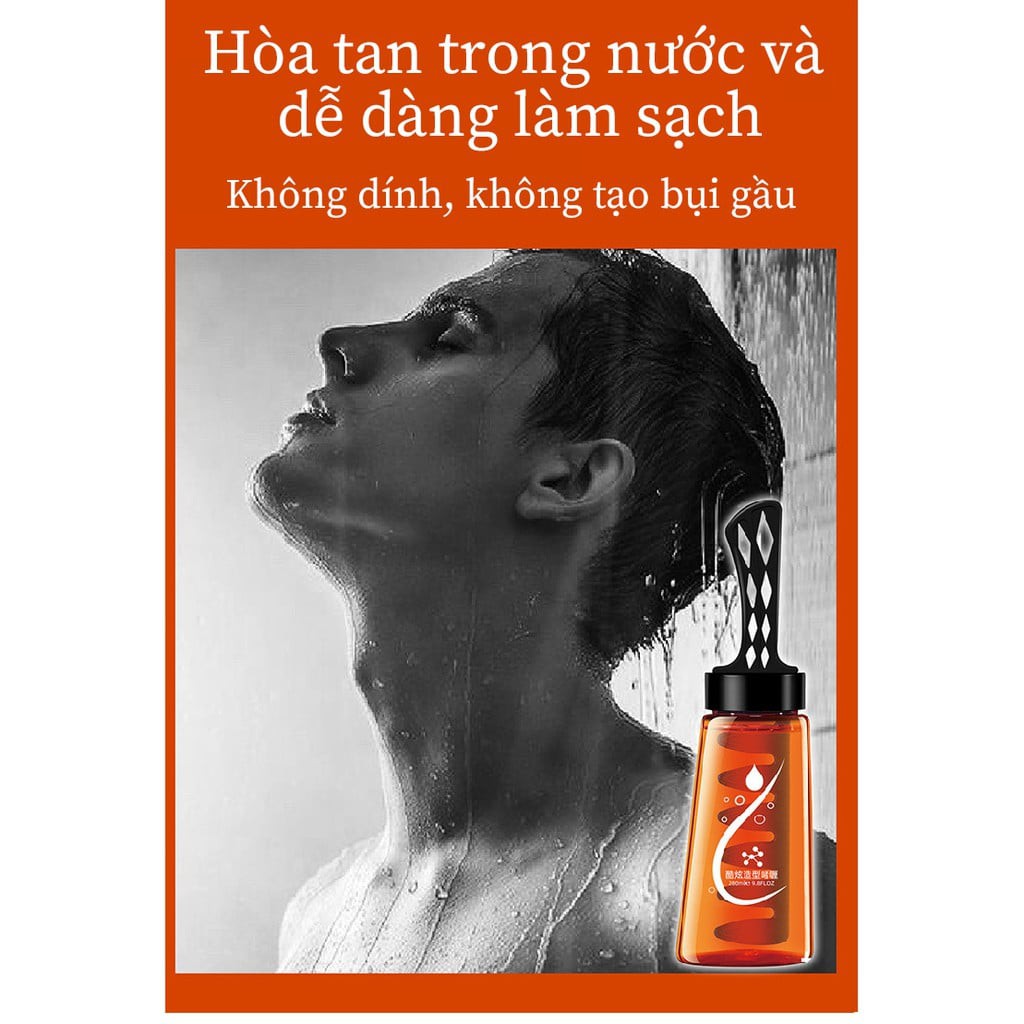 Gel vuốt tóc nam cao cấp kèm lược tiện dụng thân thiện với mọi loại tóc[Siêu Rẻ]