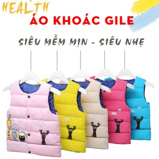 Áo khoác cho bé, áo gile bông cho bé trai, bé gái, siêu nhẹ, siêu mềm mịn, xuất Hàn KIZICIZY QATE18