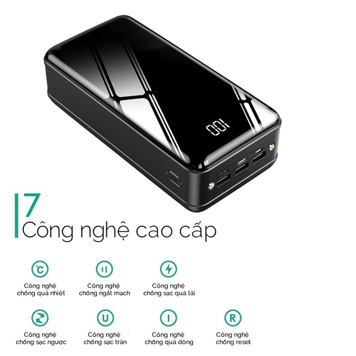 [BẢO HÀNH 12 THÁNG] Pin sạc dự phòng 50.000mAh ONC Flash Titan, Sạc nhanh 18W, 3 cổng input- Chính hãng