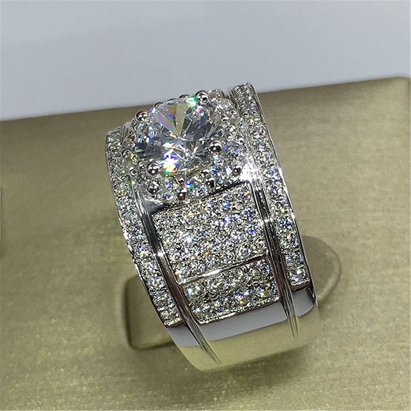 Nhẫn Cưới Thời Trang Đính Đá Zircon