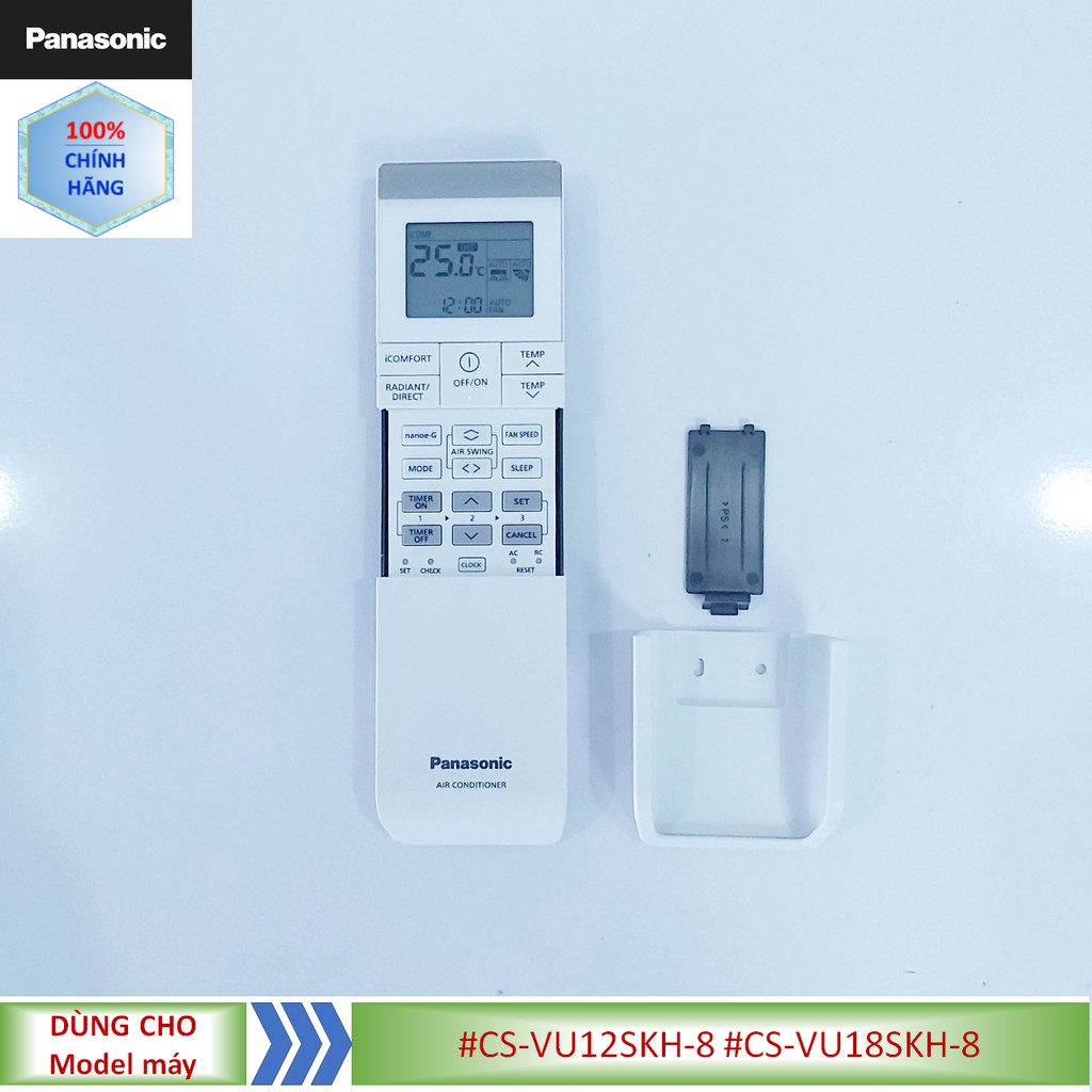 Phụ kiện [Remote chính hãng] Điều khiển điều hòa Panasonic model #CS-VU12SKH-8 #CS-VU18SKH-8