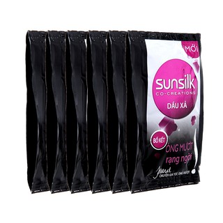 🍀Combo 10 Dây Dầu Xả Sunsilk Óng Mượt Rạng Ngời 6g x Dây 12 Gói
