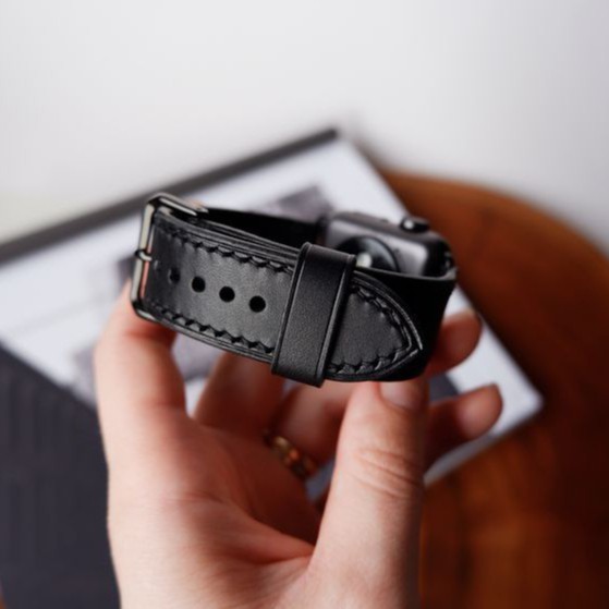 Dây Apple Watch Da Epsom Pháp Cao Cấp Handmade, Dành Cho Series 6 | 5 | 4 | 3 | 2 | 1 38mm 40mm 42mm 44mm