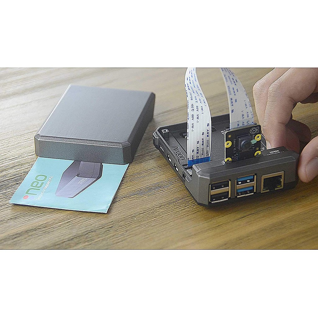 Vỏ Case Nhôm Cho Máy Tính Mini Raspberry Pi 4 - Argon Neo nhập Mỹ