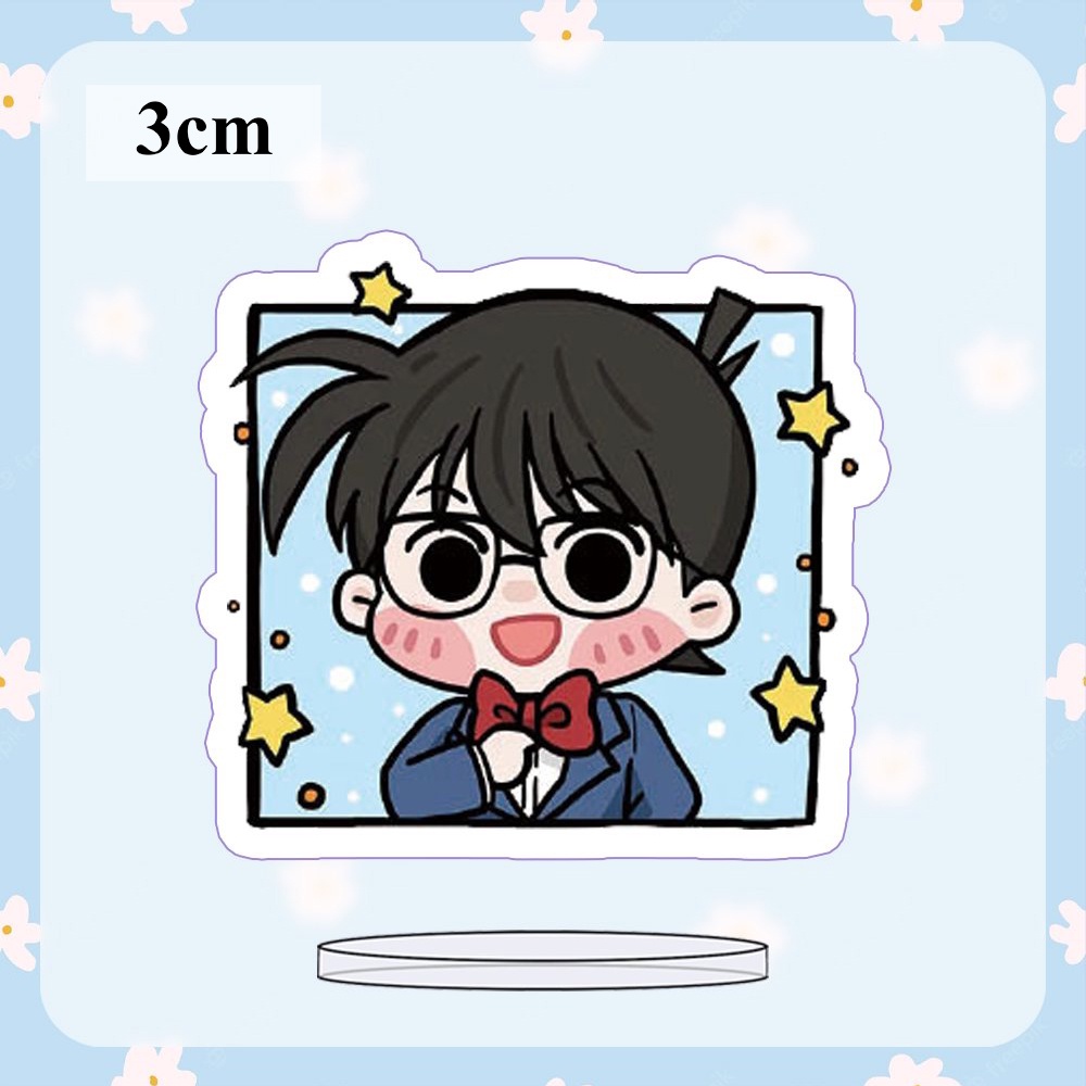 ( MINI 3cm ) Standee Detective Conan ver vuông cute Thám tử lừng danh anime mô hình chibi mica trưng bày