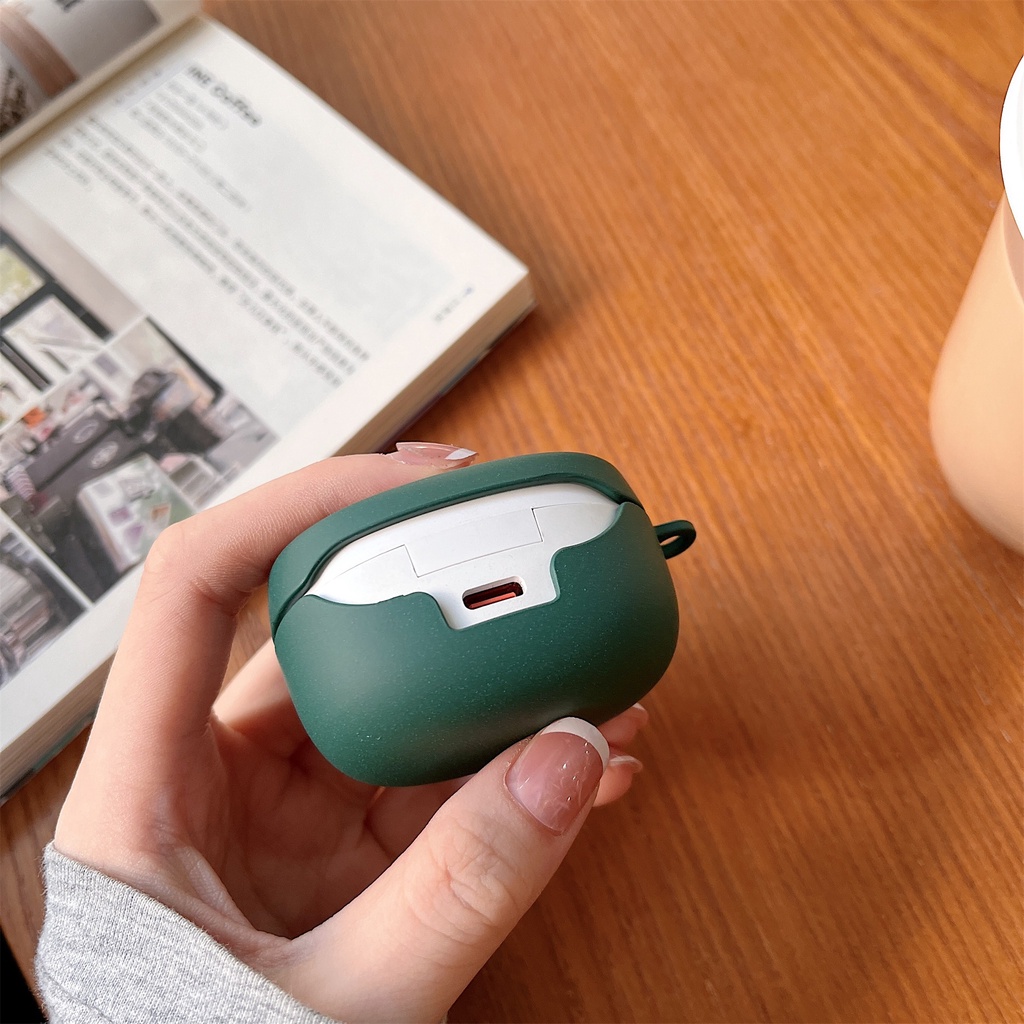 Vỏ Bảo Vệ Hộp Sạc Tai Nghe Bluetooth Không Dây Baseus Bowie E2 Màu Trơn Chống Sốc